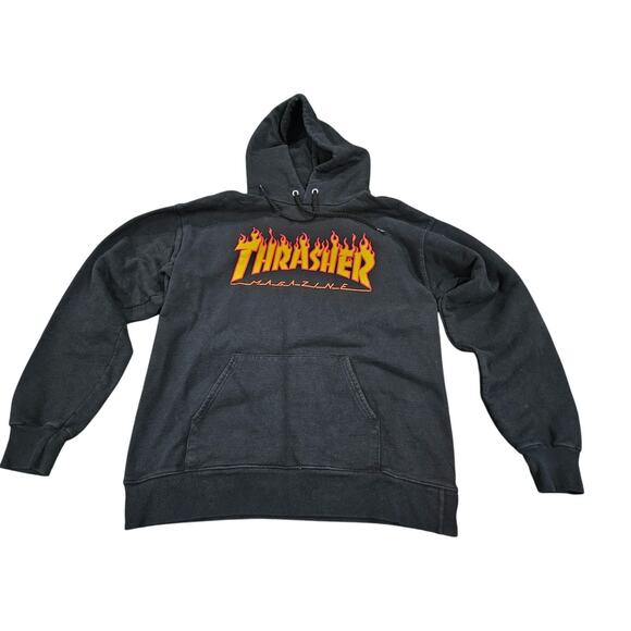 Thrasher Other - Thrasher Magazine Hoodie Men Black Original Flames Skater Vintage 90s Size S